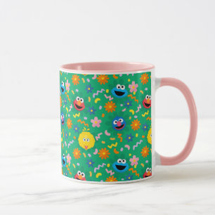 Sesamstraße Grünes Blumenmuster Tasse