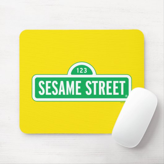 Sesamstraße | Grünes Logo Mousepad (Mit Mouse)