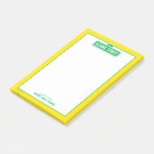 Sesamstraße | Grünes Logo | Name hinzufügen Post-it Klebezettel (angewinkelt)