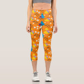 Sesamstraße Halloween Bats & Ghosts Muster Capri Leggings (Vorderseite)