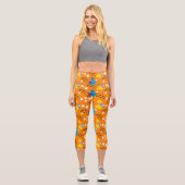 Sesamstraße Halloween Bats & Ghosts Muster Capri Leggings (Vorderseite)