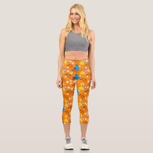 Sesamstraße Halloween Bats & Ghosts Muster Capri Leggings