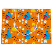 Sesamstraße Halloween Bats & Ghosts Muster Große Geschenktüte (Vorderseite)