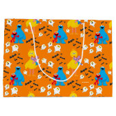 Sesamstraße Halloween Bats & Ghosts Muster Große Geschenktüte (Rückseite)