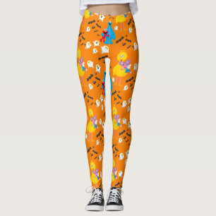 Sesamstraße Halloween Bats & Ghosts Muster Leggings