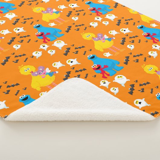 Sesamstraße Halloween Bats & Ghosts Muster Sherpadecke (3/4)