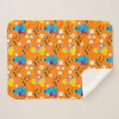 Sesamstraße Halloween Bats & Ghosts Muster Sherpadecke (Vorderseite (Horizontal))