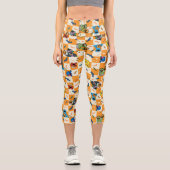 Sesamstrasse Halloween Kegelmuster Capri Leggings (Vorderseite)
