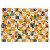 Sesamstrasse Halloween Kegelmuster Große Geschenktüte (Rückseite)