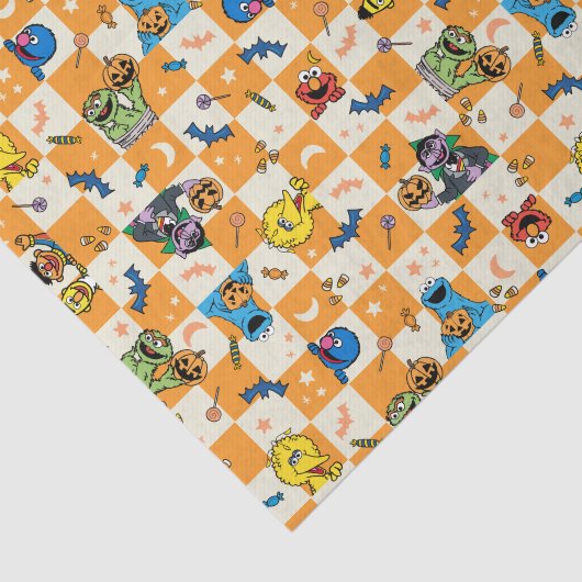 Sesamstrasse Halloween Kegelmuster Seidenpapier (Ausschnitt)