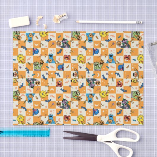 Sesamstrasse Halloween Kegelmuster Seidenpapier (Handwerk)