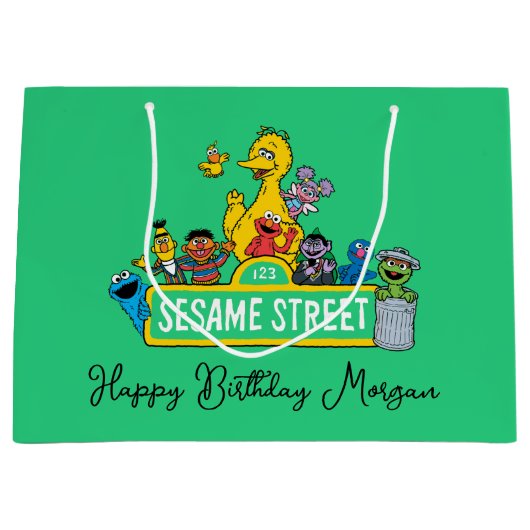 Sesamstraße | Happy Birthday Große Geschenktüte (Vorderseite)