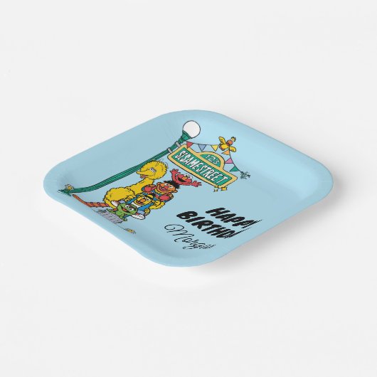 Sesamstraße | Happy Birthday Pappteller (Gewinkelt)