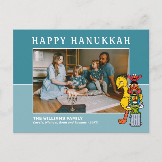 Sesamstraße | Happy Hanukkah Feiertagspostkarte (Vorderseite)
