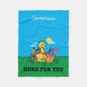 Sesamstraße | Hier für Sie | Name hinzufügen Fleecedecke (Vorderseite)