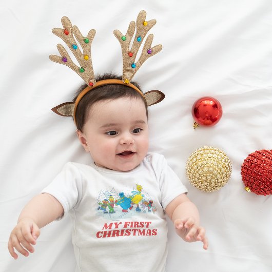 Sesamstraße | Ice Skaten Friends 1. Weihnachten Baby Strampler