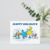 Sesamstraße | Ice Skaten Friends Postkarte (Stehend Vorderseite)