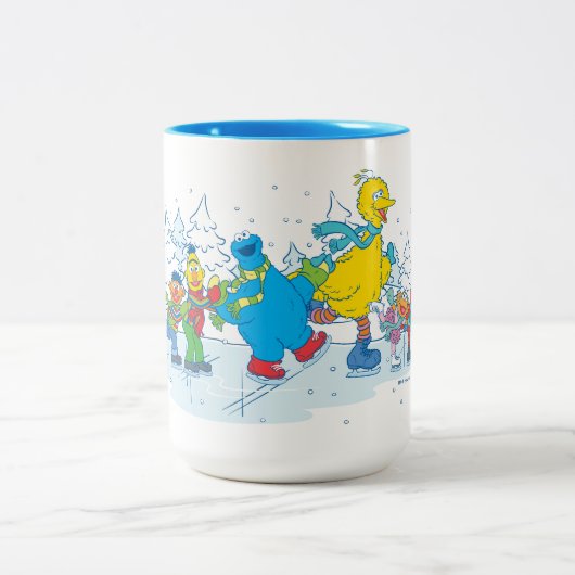 Sesamstraße | Ice Skaten Friends Zweifarbige Tasse (Mittel)