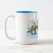 Sesamstraße | Ice Skaten Friends Zweifarbige Tasse (Links)