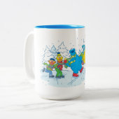 Sesamstraße | Ice Skaten Friends Zweifarbige Tasse (Vorderseite Links)