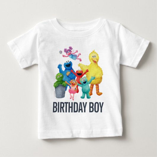 Sesamstraße-Illustration | Birthday Boy Baby T-shirt (Vorderseite)