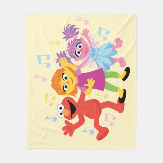 Sesamstraße | Julia, Elmo & Abby Dancing Fleecedecke (Vorderseite)