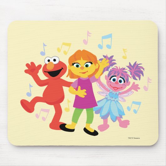 Sesamstraße | Julia, Elmo & Abby Dancing Mousepad (Vorne)