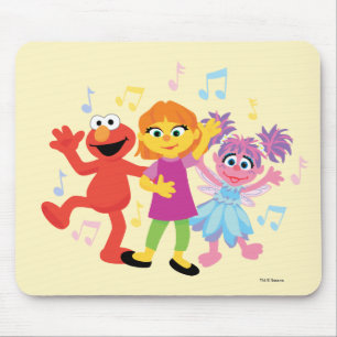 Sesamstraße Julia, Elmo & Abby tanzen Mousepad