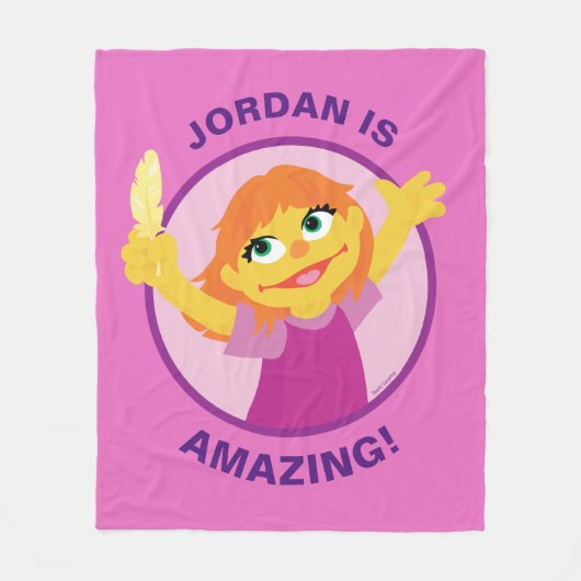 Sesamstraße | Julia Holding Feather Fleecedecke (Vorderseite)