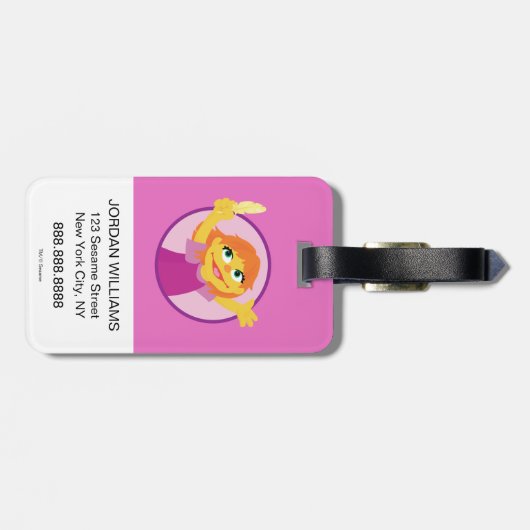 Sesamstraße | Julia Holding Feather Gepäckanhänger (Rückseite horizontal)