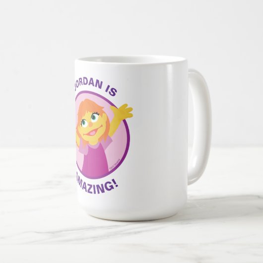 Sesamstraße Julia Holding Feather Kaffeetasse (VorderseiteRechts)