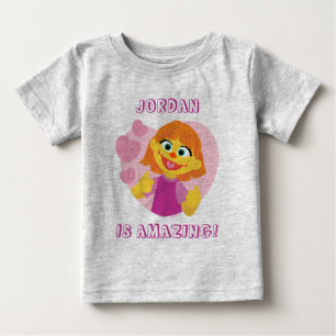 Sesamstraße Julia Pink Heart Baby T-shirt