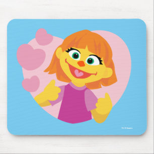 Sesamstraße Julia Pink Heart Mousepad
