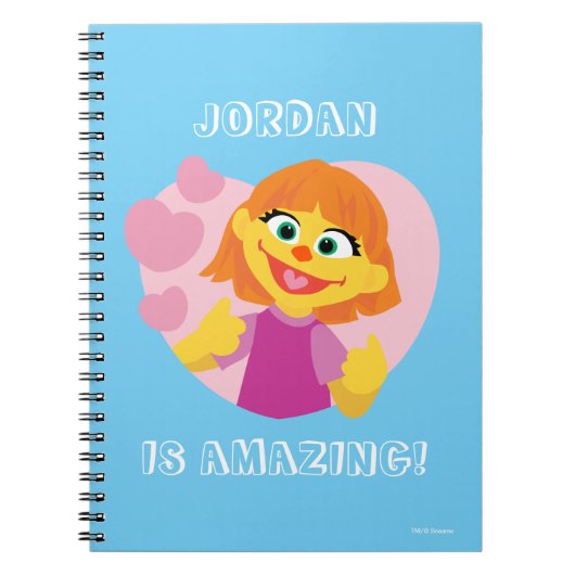 Sesamstraße | Julia Pink Heart Notizblock (Vorderseite)