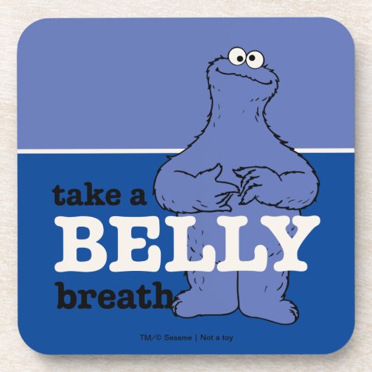 Sesamstraße | Keksmonster atmen Getränkeuntersetzer (Vorderseite)