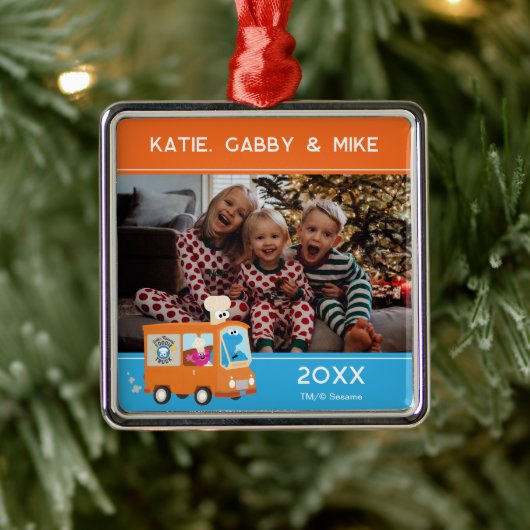 Sesamstraße | Keksmonster Food Truck Ornament Aus Metall (Baum)