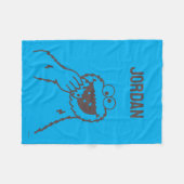 Sesamstraße | Keksmonster hell | Name hinzufügen Fleecedecke (Vorderseite (Horizontal))