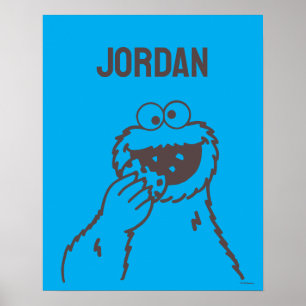 Sesamstraße Keksmonster hell Name hinzufügen Poster