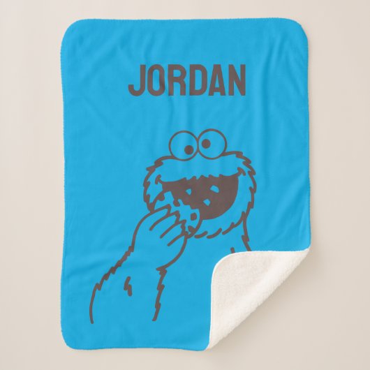 Sesamstraße | Keksmonster hell | Name hinzufügen Sherpadecke (Vorderseite)