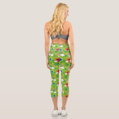 Sesamstraße Kleeblatt und Regenbogenmuster Capri Leggings (Rückseite)
