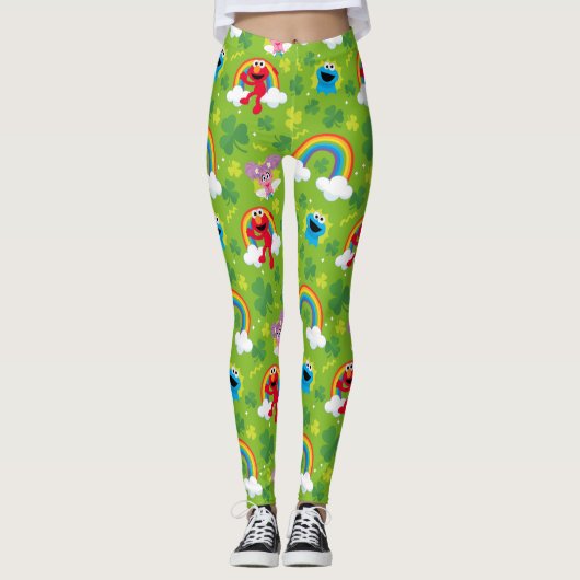 Sesamstraße Kleeblatt und Regenbogenmuster Leggings (Vorderseite)