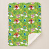 Sesamstraße Kleeblatt und Regenbogenmuster Sherpadecke (Vorderseite)