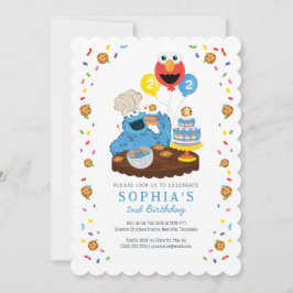 Sesamstraße | Krümelmonster Geburtstagskuchen Einladung