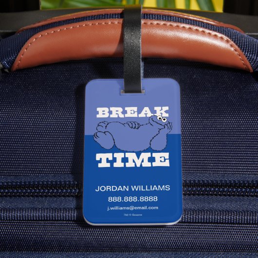 Sesamstraße | Krümelmonster | Informationen hinzuf Gepäckanhänger (Rückseite Insitu 4)