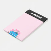 Sesamstraße | Krümelmonster | Name hinzufügen Post-it Klebezettel (angewinkelt)