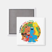 Sesamstraße | Lachen, Liebe und Einheit Magnet (Vorderseite/Rückseite)