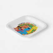 Sesamstraße | Lachen, Liebe und Einheit Pappteller (Gewinkelt)