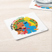 Sesamstraße | Lachen, Liebe und Einheit Rechteckiger Pappuntersetzer (angewinkelt)