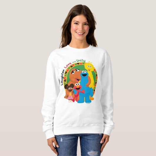 Sesamstraße | Lachen, Liebe und Einheit Sweatshirt (Vorne ganz)