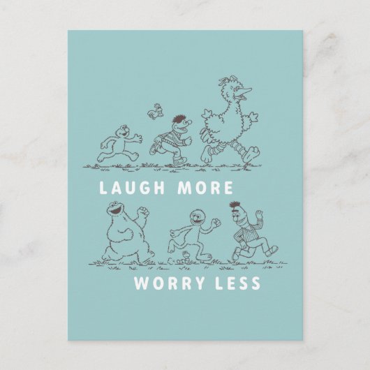 Sesamstraße | Lachte mehr Sorgen weniger Postkarte (Vorderseite)